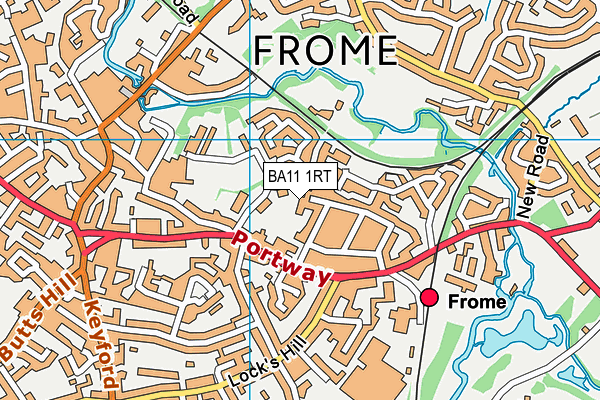 BA11 1RT map - OS VectorMap District (Ordnance Survey)