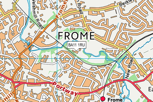 BA11 1RU map - OS VectorMap District (Ordnance Survey)