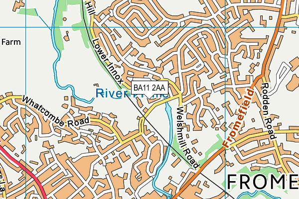 BA11 2AA map - OS VectorMap District (Ordnance Survey)