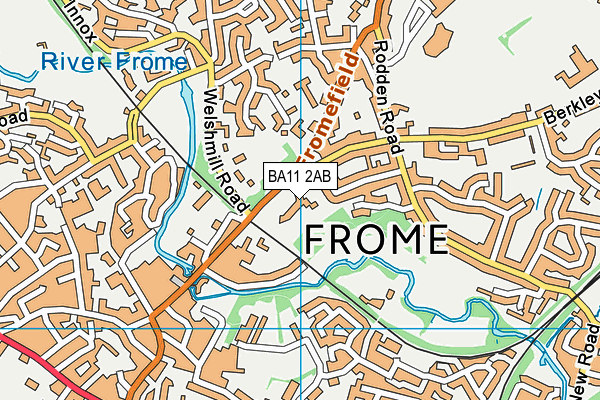 BA11 2AB map - OS VectorMap District (Ordnance Survey)