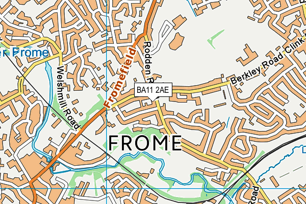 BA11 2AE map - OS VectorMap District (Ordnance Survey)