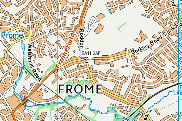 BA11 2AF map - OS VectorMap District (Ordnance Survey)