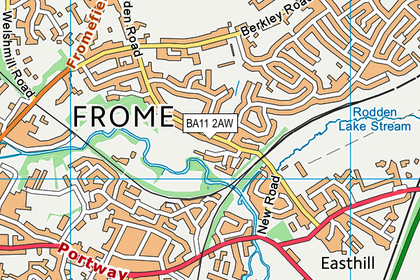 BA11 2AW map - OS VectorMap District (Ordnance Survey)