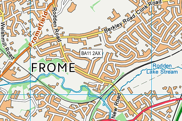 BA11 2AX map - OS VectorMap District (Ordnance Survey)