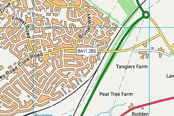 BA11 2BS map - OS VectorMap District (Ordnance Survey)