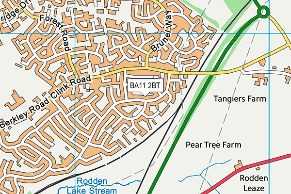 BA11 2BT map - OS VectorMap District (Ordnance Survey)