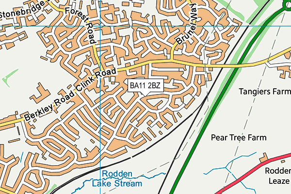 BA11 2BZ map - OS VectorMap District (Ordnance Survey)