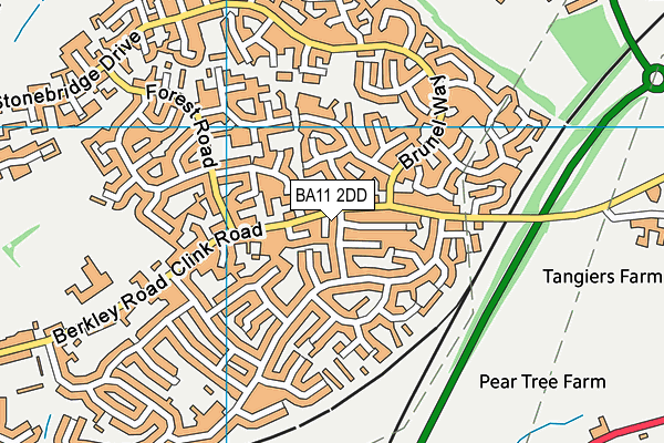 BA11 2DD map - OS VectorMap District (Ordnance Survey)