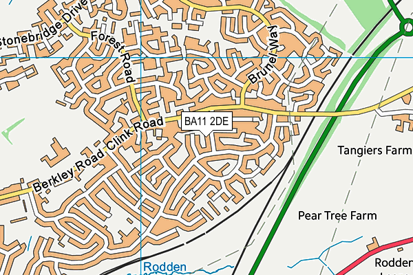 BA11 2DE map - OS VectorMap District (Ordnance Survey)