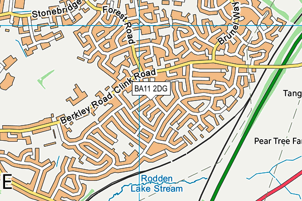 BA11 2DG map - OS VectorMap District (Ordnance Survey)