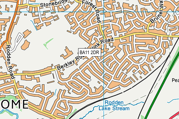 BA11 2DR map - OS VectorMap District (Ordnance Survey)