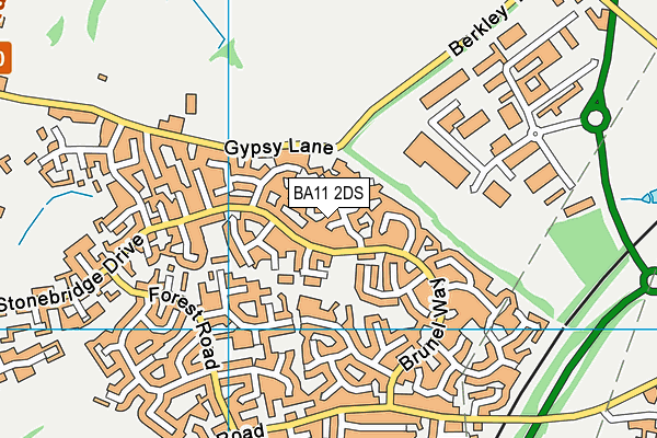 BA11 2DS map - OS VectorMap District (Ordnance Survey)