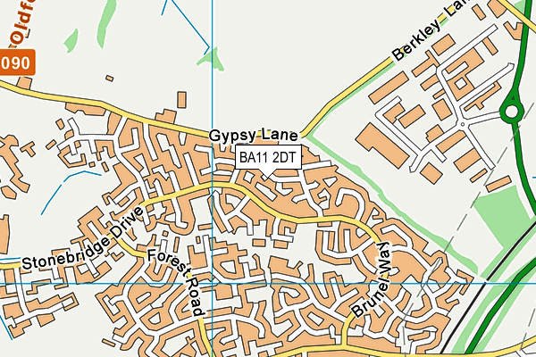 BA11 2DT map - OS VectorMap District (Ordnance Survey)