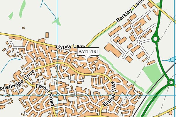 BA11 2DU map - OS VectorMap District (Ordnance Survey)