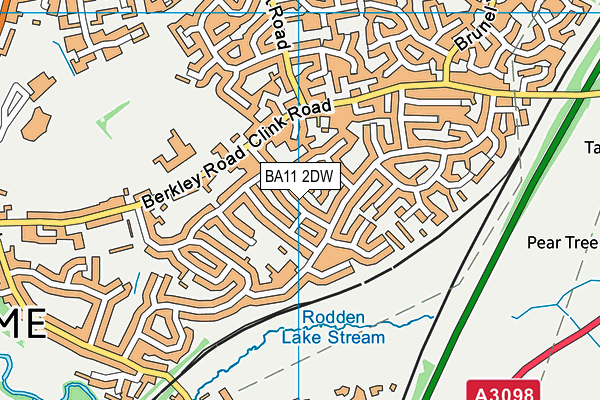 BA11 2DW map - OS VectorMap District (Ordnance Survey)