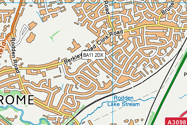 BA11 2DX map - OS VectorMap District (Ordnance Survey)