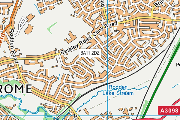 BA11 2DZ map - OS VectorMap District (Ordnance Survey)