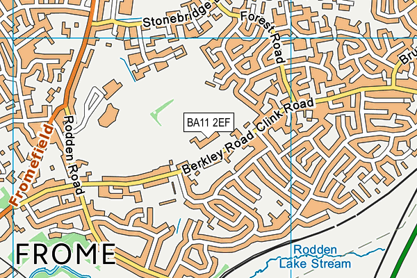 BA11 2EF map - OS VectorMap District (Ordnance Survey)