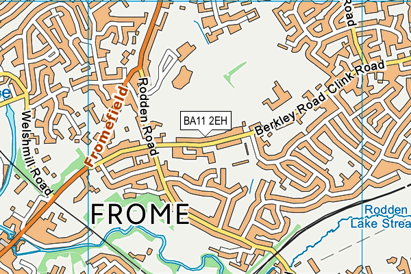 Frome Town Football Club map (BA11 2EH) - OS VectorMap District (Ordnance Survey)