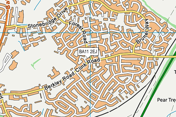 BA11 2EJ map - OS VectorMap District (Ordnance Survey)