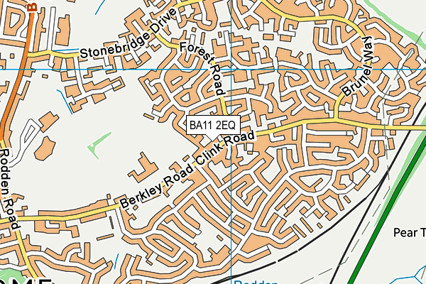 BA11 2EQ map - OS VectorMap District (Ordnance Survey)