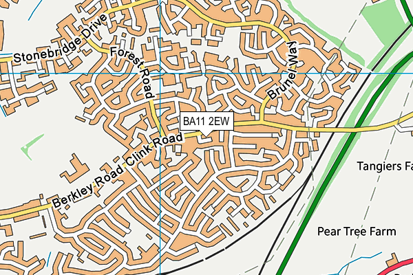 BA11 2EW map - OS VectorMap District (Ordnance Survey)