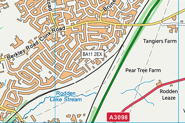 BA11 2EX map - OS VectorMap District (Ordnance Survey)