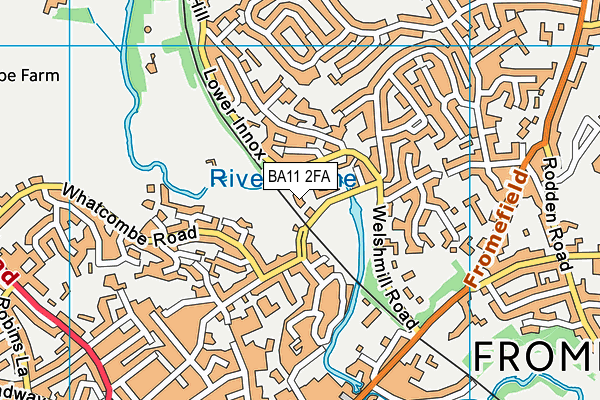 BA11 2FA map - OS VectorMap District (Ordnance Survey)