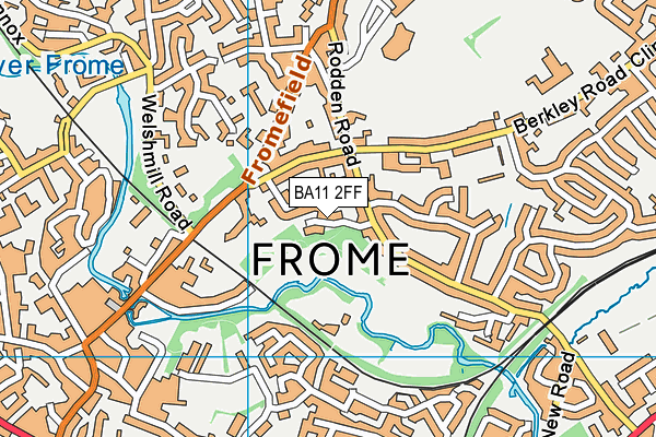 BA11 2FF map - OS VectorMap District (Ordnance Survey)