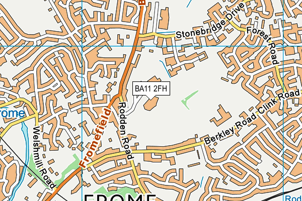 BA11 2FH map - OS VectorMap District (Ordnance Survey)