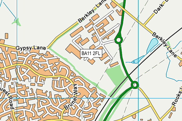 BA11 2FL map - OS VectorMap District (Ordnance Survey)