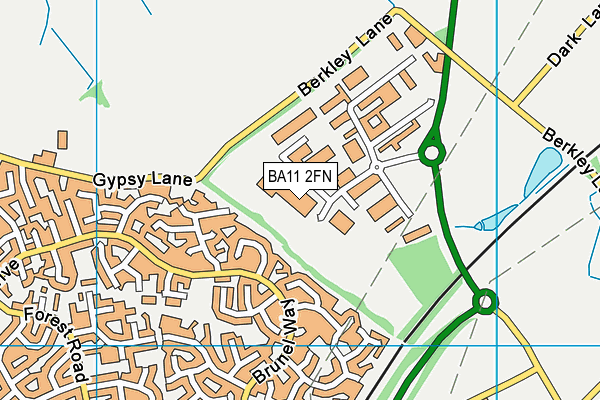 BA11 2FN map - OS VectorMap District (Ordnance Survey)