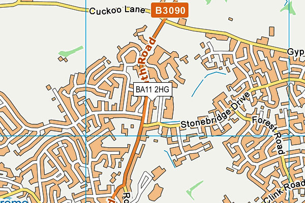 BA11 2HG map - OS VectorMap District (Ordnance Survey)