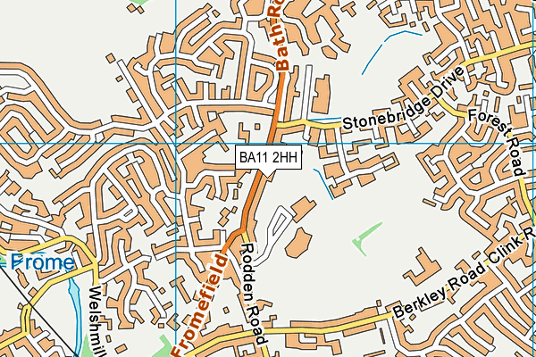 BA11 2HH map - OS VectorMap District (Ordnance Survey)