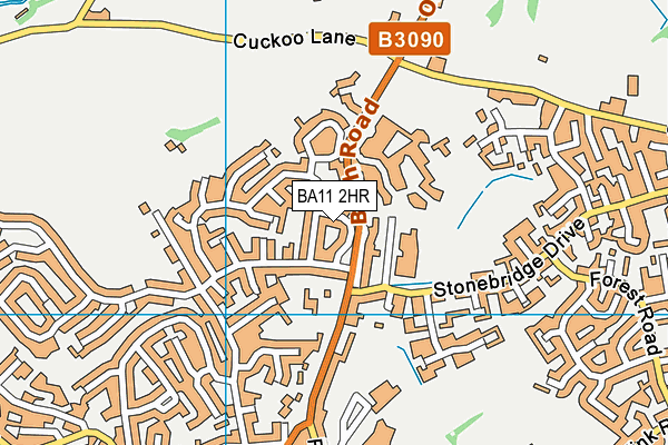 BA11 2HR map - OS VectorMap District (Ordnance Survey)