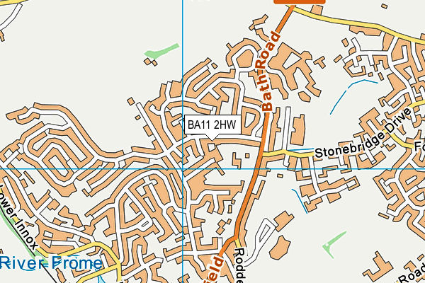 BA11 2HW map - OS VectorMap District (Ordnance Survey)