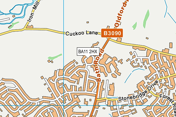 BA11 2HX map - OS VectorMap District (Ordnance Survey)