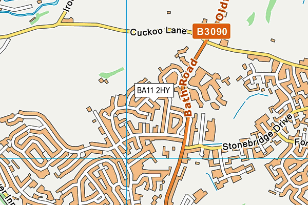 BA11 2HY map - OS VectorMap District (Ordnance Survey)