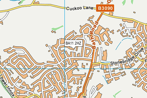 BA11 2HZ map - OS VectorMap District (Ordnance Survey)