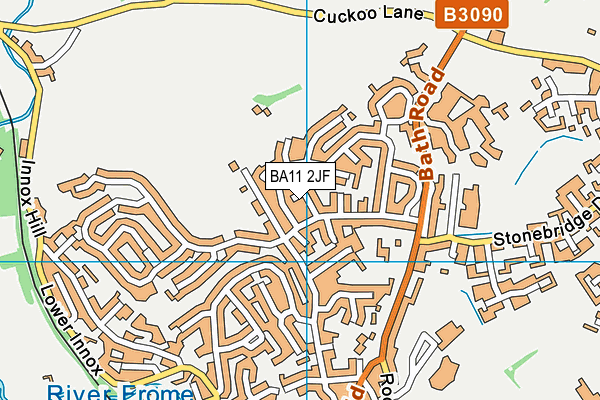 BA11 2JF map - OS VectorMap District (Ordnance Survey)