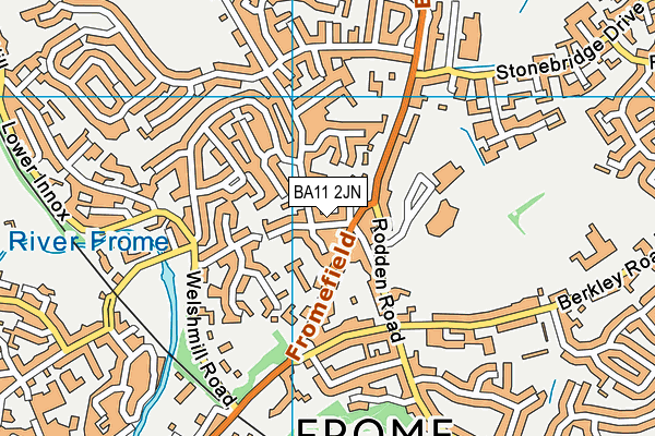 BA11 2JN map - OS VectorMap District (Ordnance Survey)