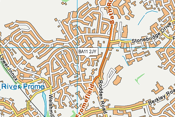 BA11 2JY map - OS VectorMap District (Ordnance Survey)