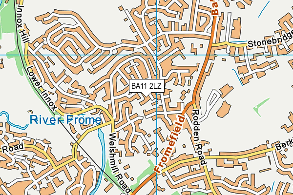 BA11 2LZ map - OS VectorMap District (Ordnance Survey)