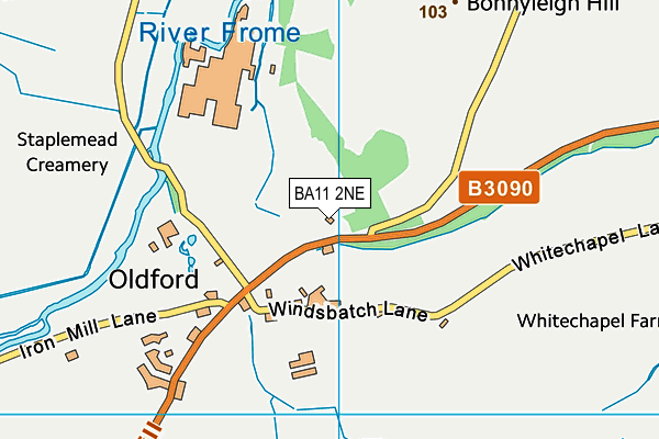 BA11 2NE map - OS VectorMap District (Ordnance Survey)