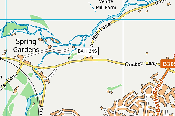 BA11 2NS map - OS VectorMap District (Ordnance Survey)