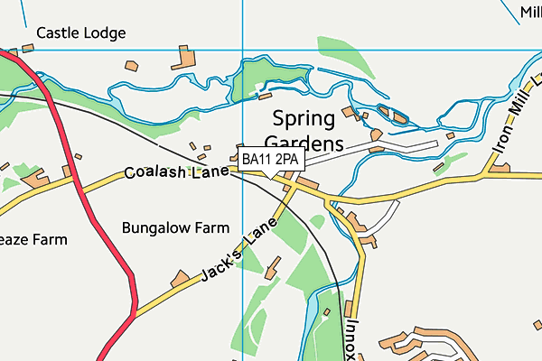 BA11 2PA map - OS VectorMap District (Ordnance Survey)