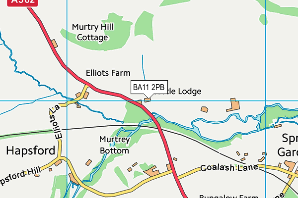 BA11 2PB map - OS VectorMap District (Ordnance Survey)