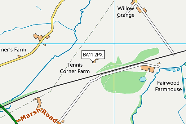 BA11 2PX map - OS VectorMap District (Ordnance Survey)