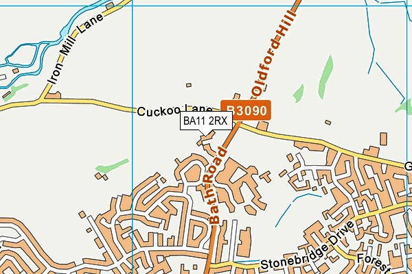 BA11 2RX map - OS VectorMap District (Ordnance Survey)