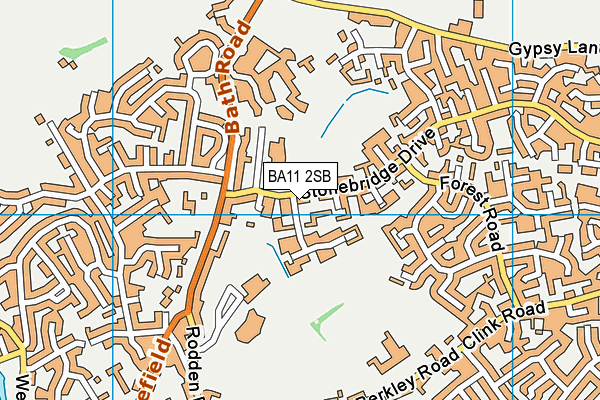 BA11 2SB map - OS VectorMap District (Ordnance Survey)